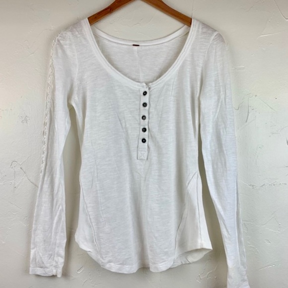 Free People white long sleeve shirt - Picture 3 of 8